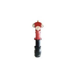 Hidrante de columna seca de 4” (DN100) con 1 salida de 100 mm + 2 salidas de 70 mm. Toma recta a tubería. Con Carrete de 300mm